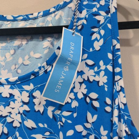 NWT Draper James Womens Ditsy Floral Sleep Dress Size L/XL Blue Sleeveless - Picture 6 of 10